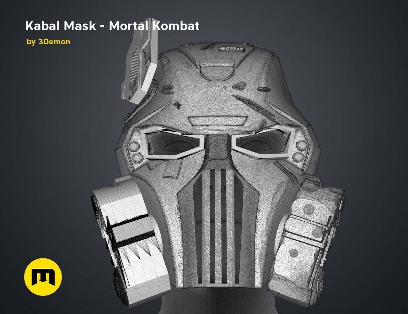 Kabal Mask - Mortal Kombat 3D print model_18