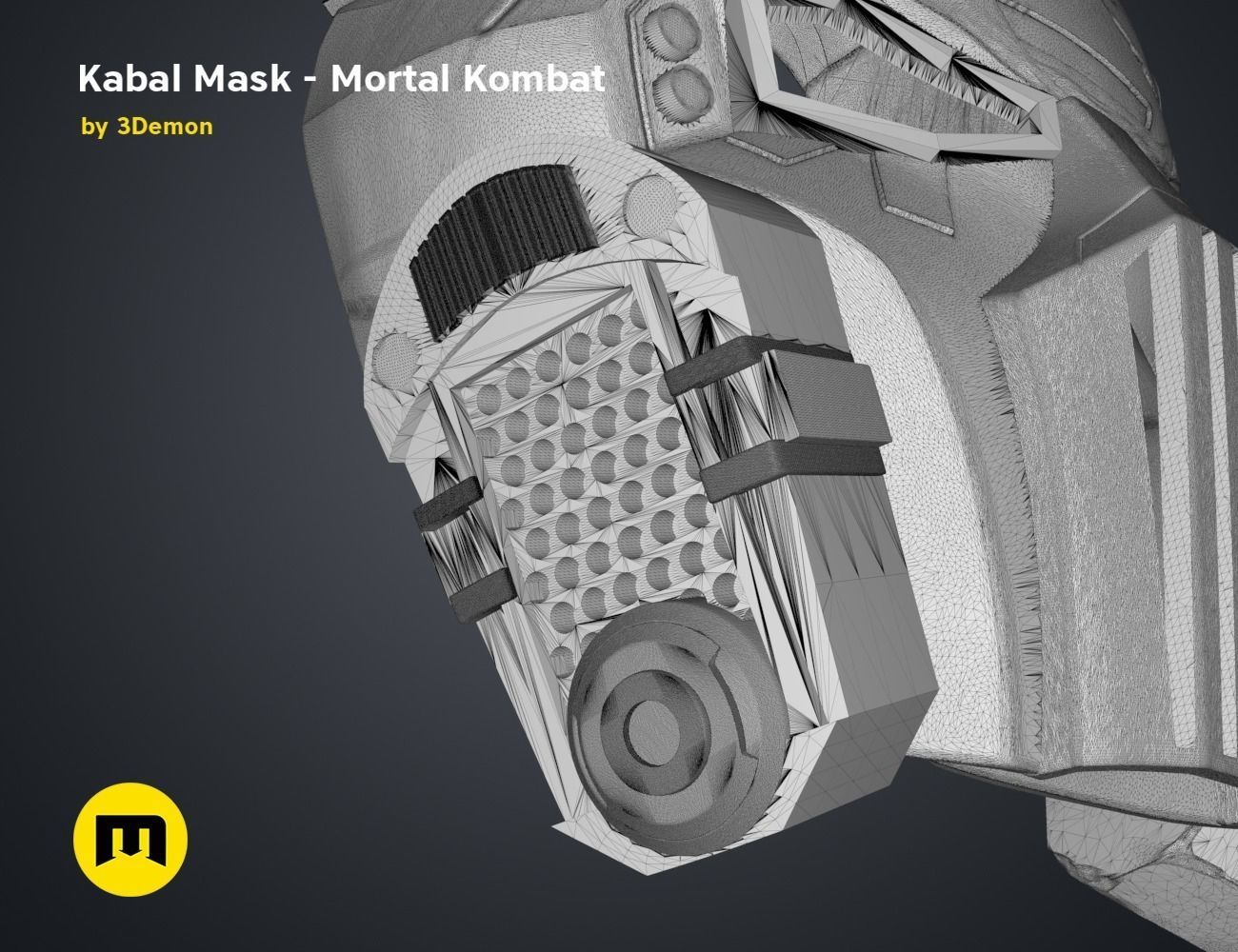 Kabal Mask - Mortal Kombat 3D print model_14
