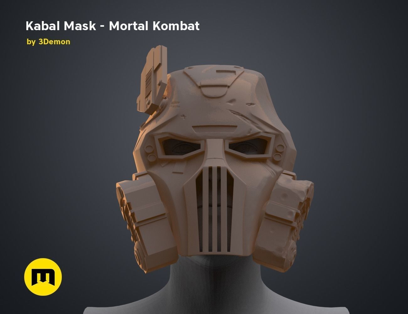 Kabal Mask - Mortal Kombat 3D print model_17