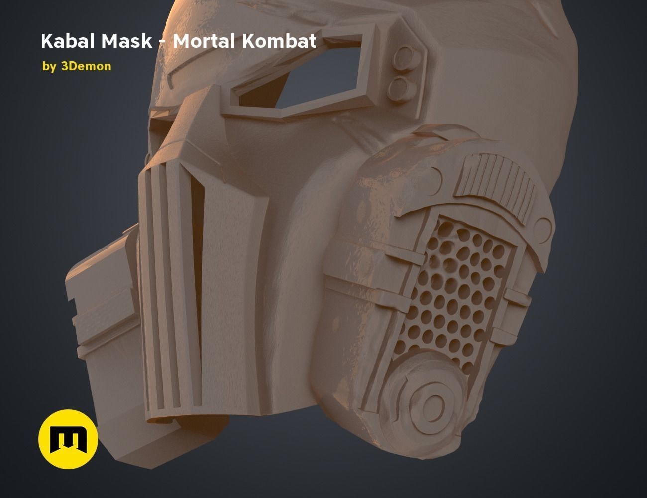 Kabal Mask - Mortal Kombat 3D print model_15