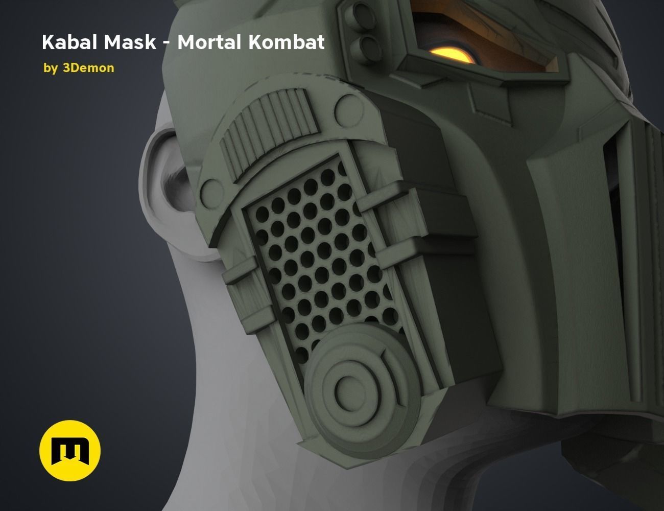 Kabal Mask - Mortal Kombat 3D print model_4