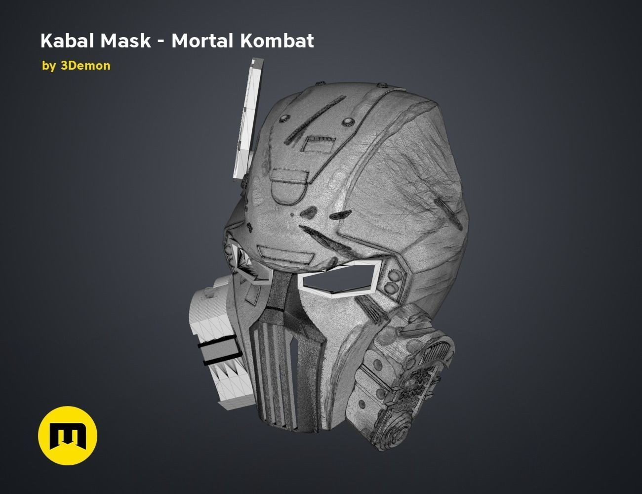 Kabal Mask - Mortal Kombat 3D print model_8