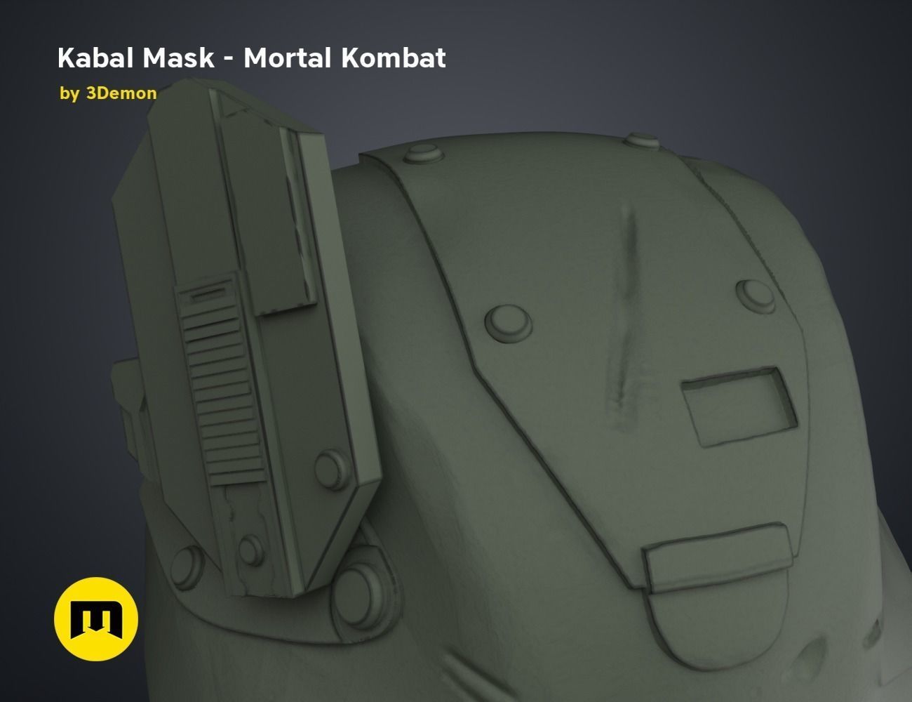 Kabal Mask - Mortal Kombat 3D print model_3