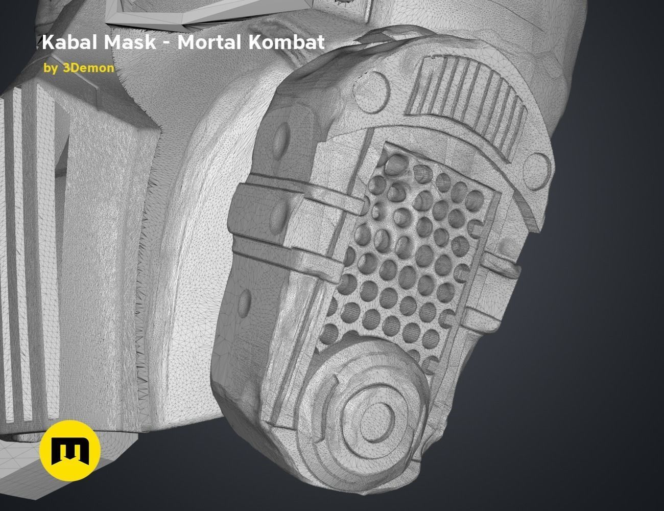 Kabal Mask - Mortal Kombat 3D print model_16