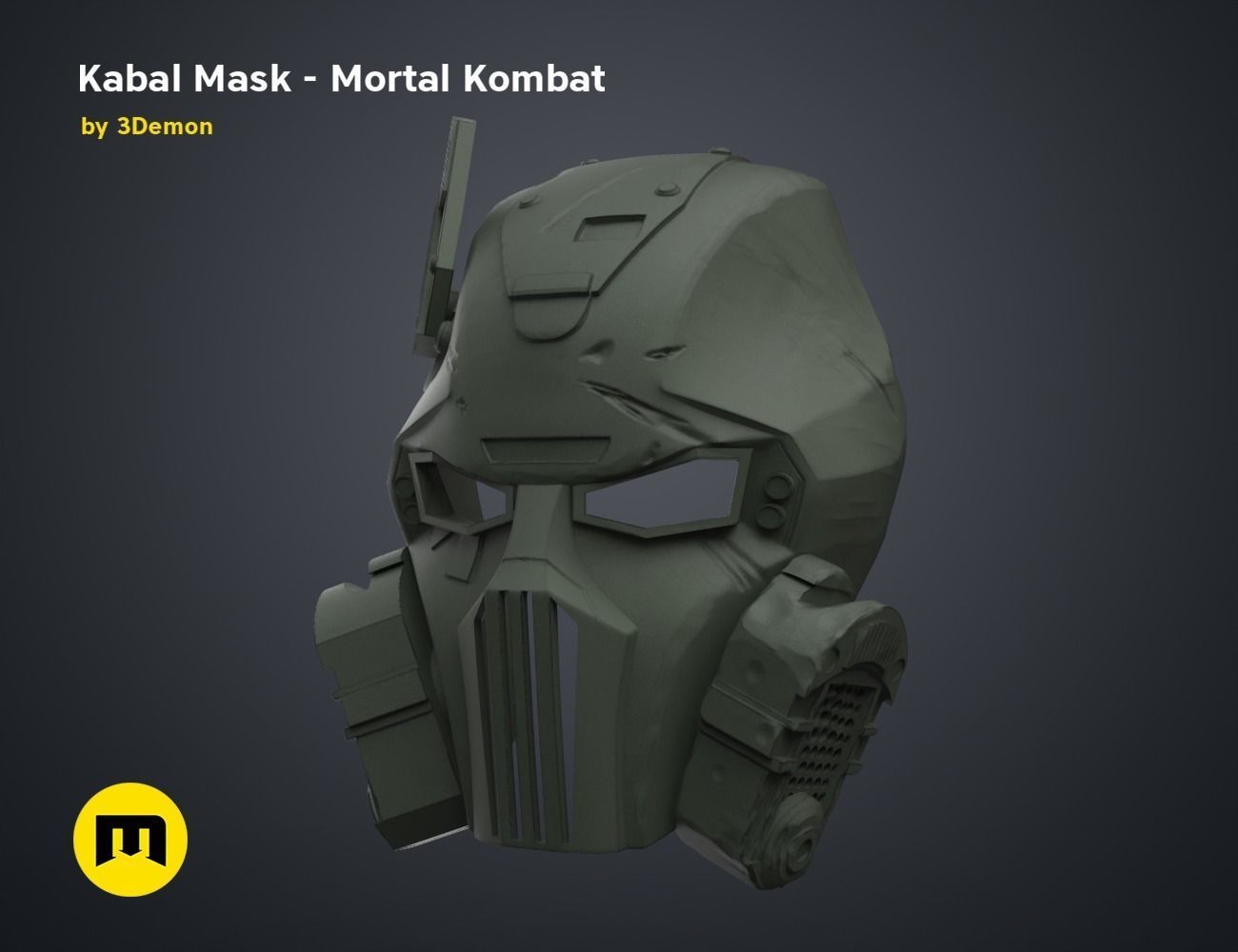 Kabal Mask - Mortal Kombat 3D print model_1