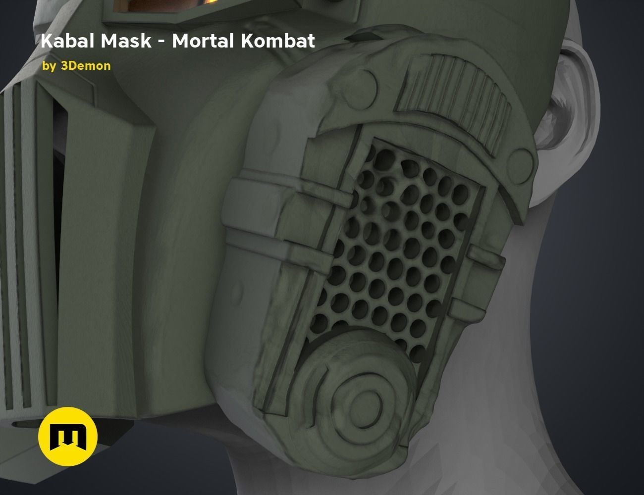 Kabal Mask - Mortal Kombat 3D print model_5