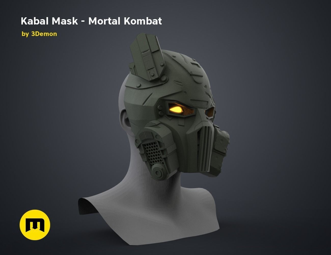 Kabal Mask - Mortal Kombat 3D print model_27