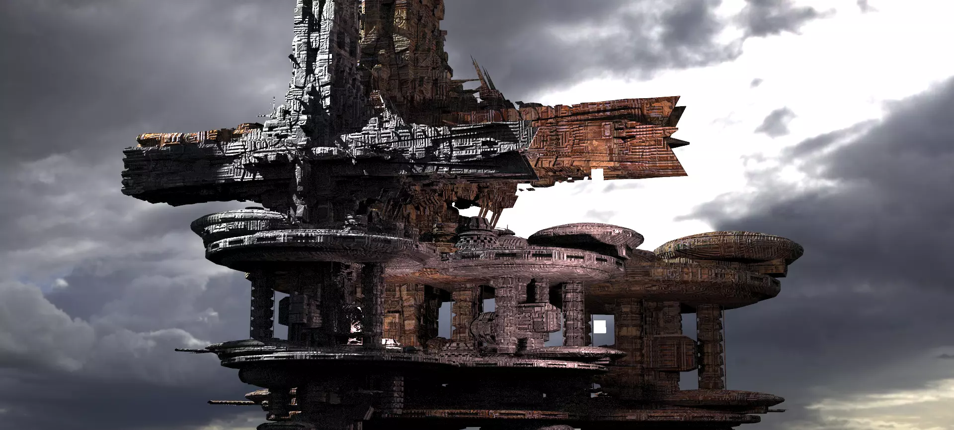 Heavens Cross Holy Flying City 6  3D model_0