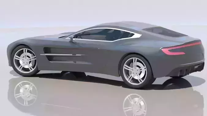 Aston Martin One-77 Gray Edition Low-poly 3D model