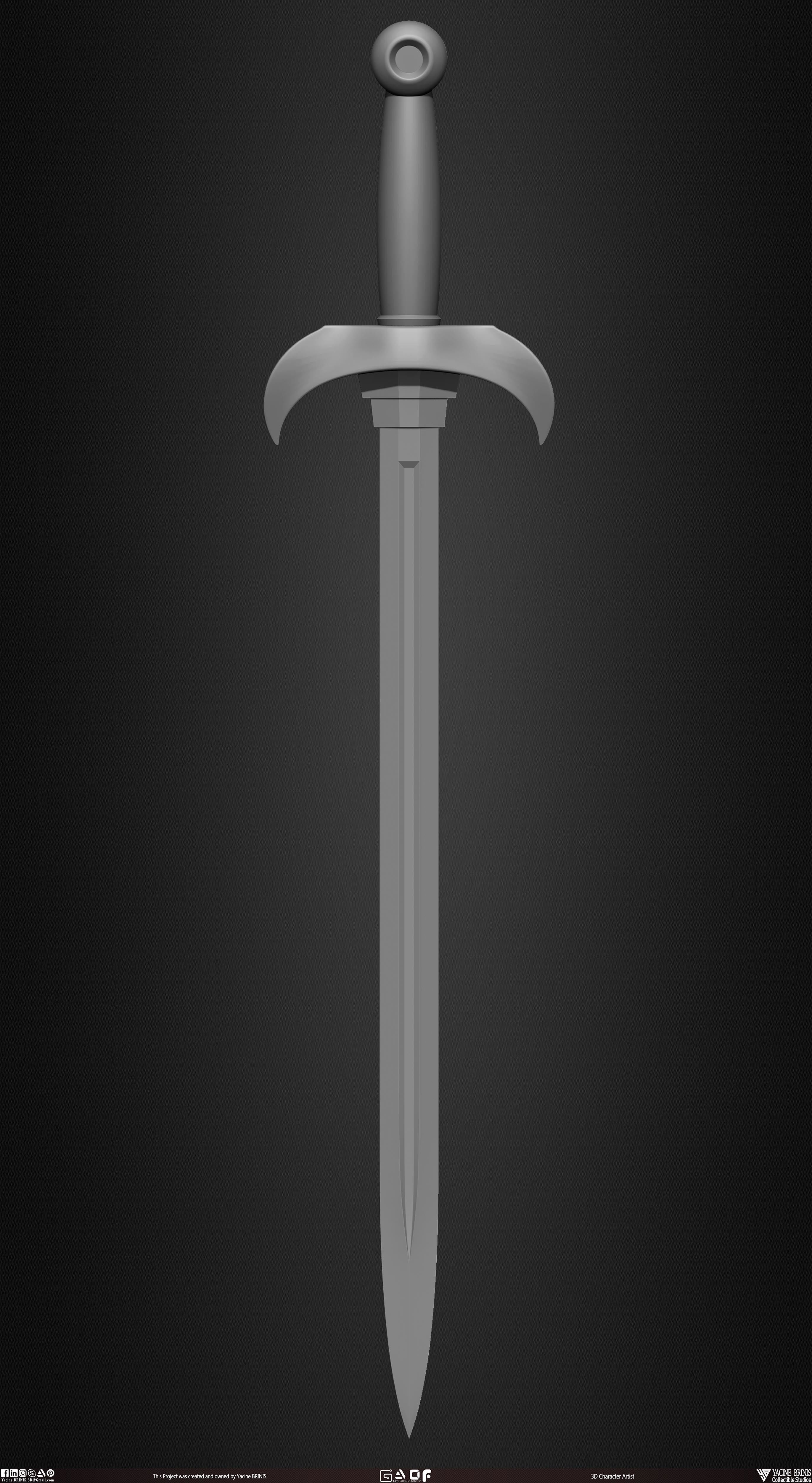 Pack of Swords Volume 01 Low-poly 3D model_17