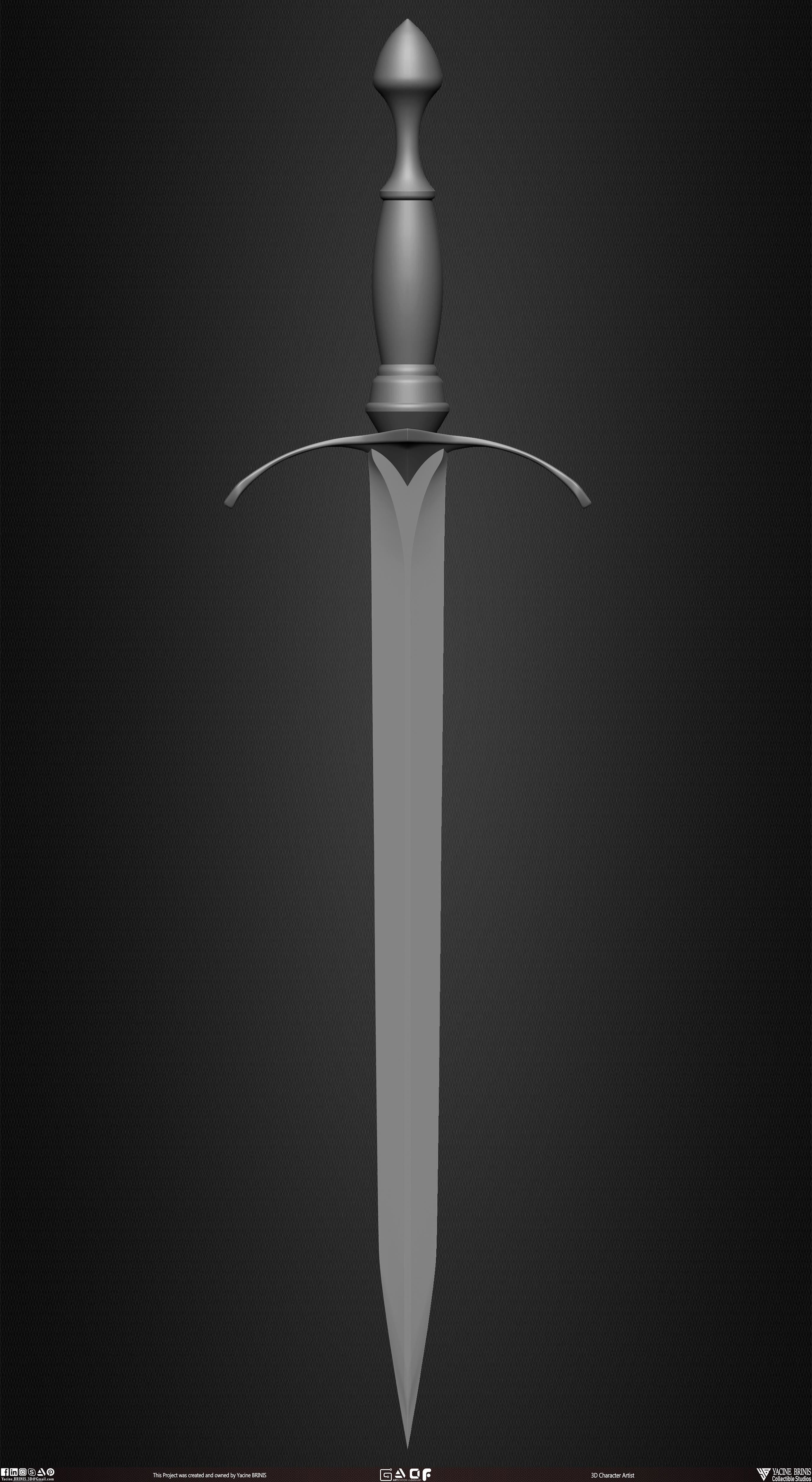 Pack of Swords Volume 01 Low-poly 3D model_10