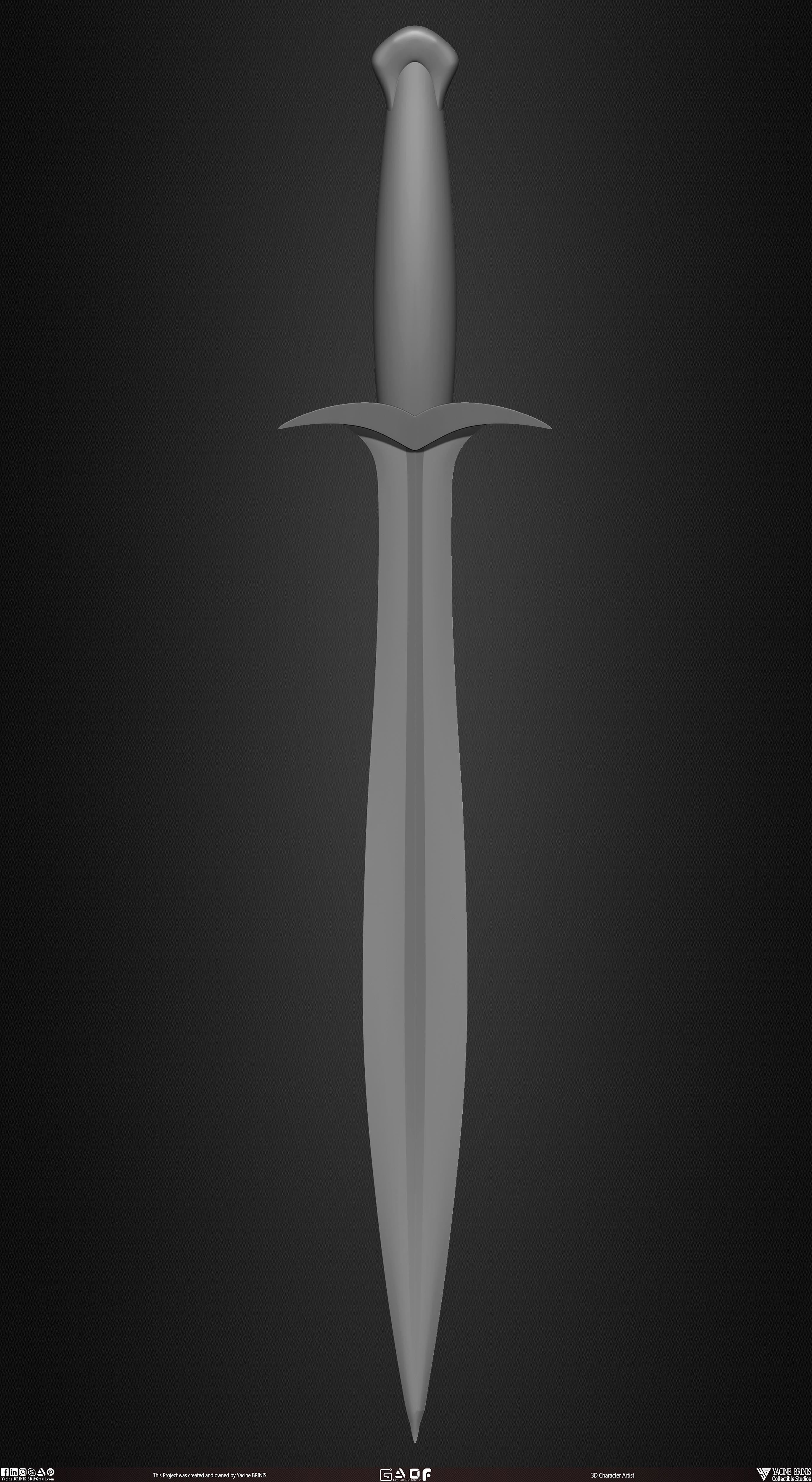 Pack of Swords Volume 01 Low-poly 3D model_15