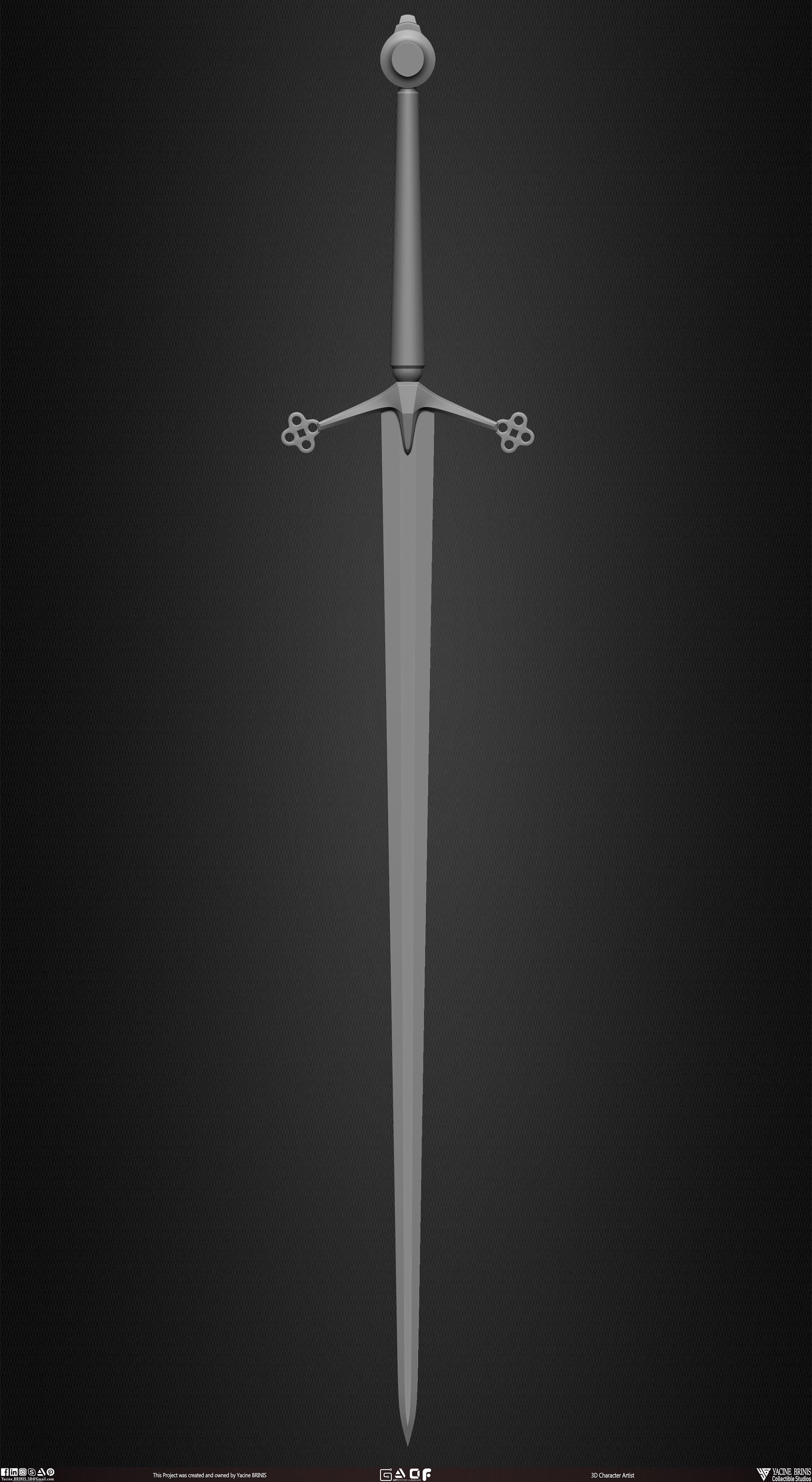 Pack of Swords Volume 01 Low-poly 3D model_13