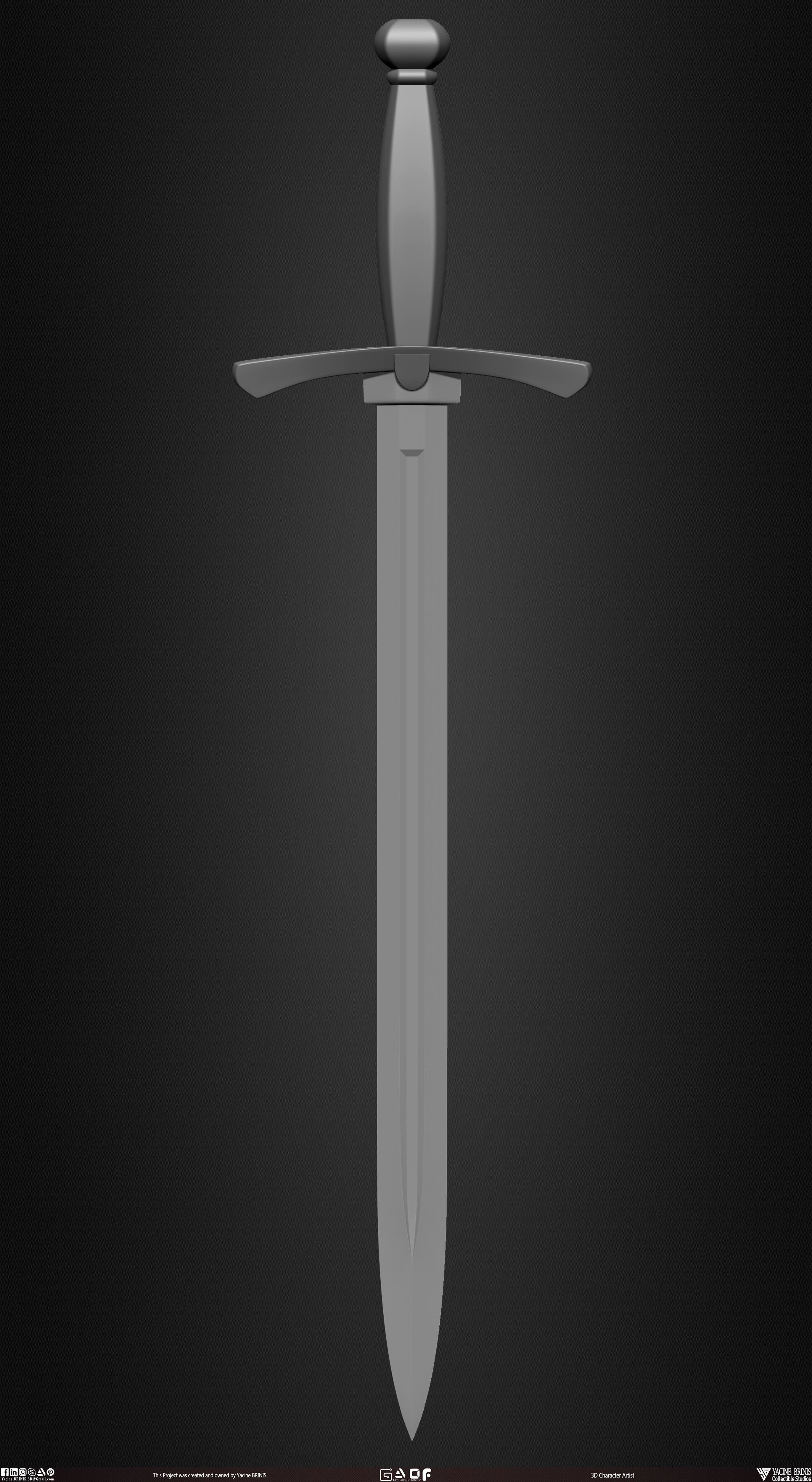 Pack of Swords Volume 01 Low-poly 3D model_12