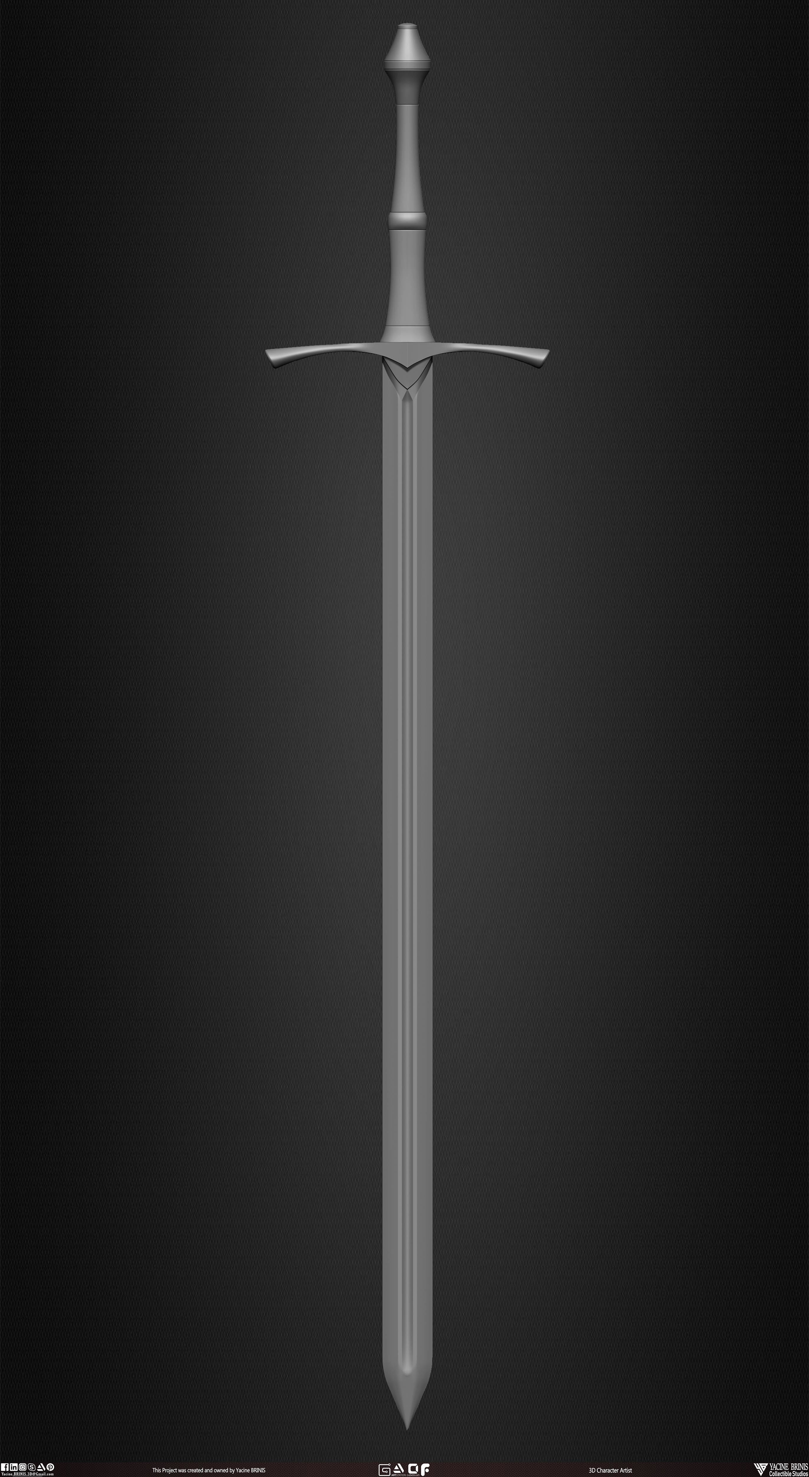 Pack of Swords Volume 01 Low-poly 3D model_16