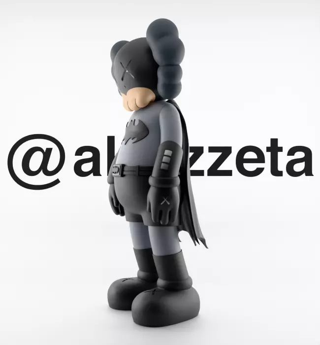 Kaws Joker x Batman x Robin Textured Low-poly 3D model_15