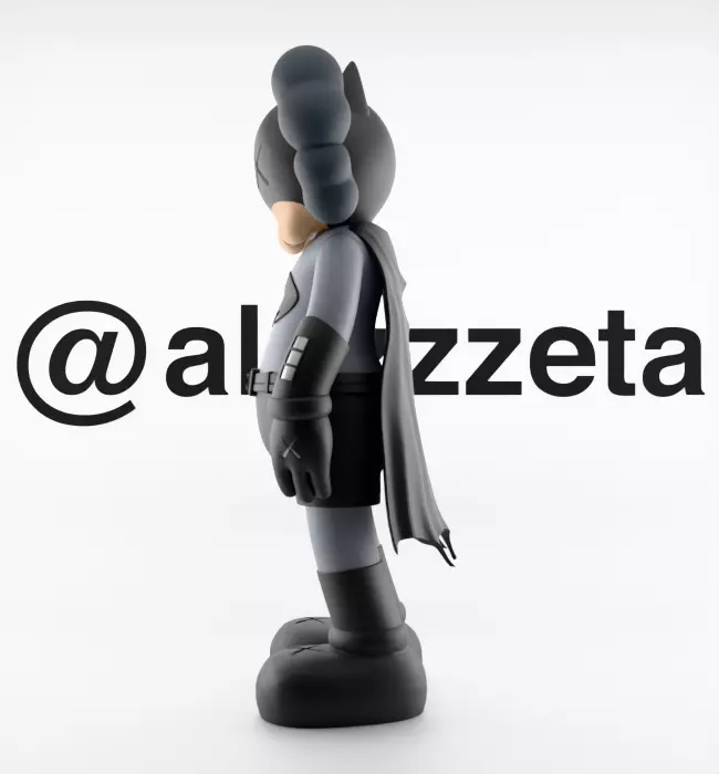 Kaws Joker x Batman x Robin Textured Low-poly 3D model_16