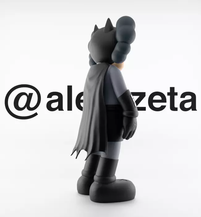Kaws Joker x Batman x Robin Textured Low-poly 3D model_24