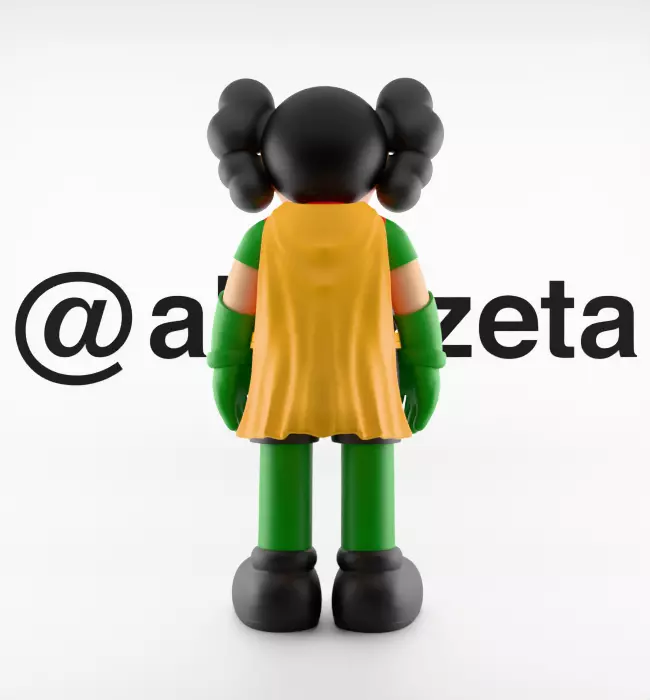 Kaws Joker x Batman x Robin Textured Low-poly 3D model_31