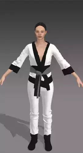 BLOUSE AND  PANT CARD  WITH BELTED KNOT