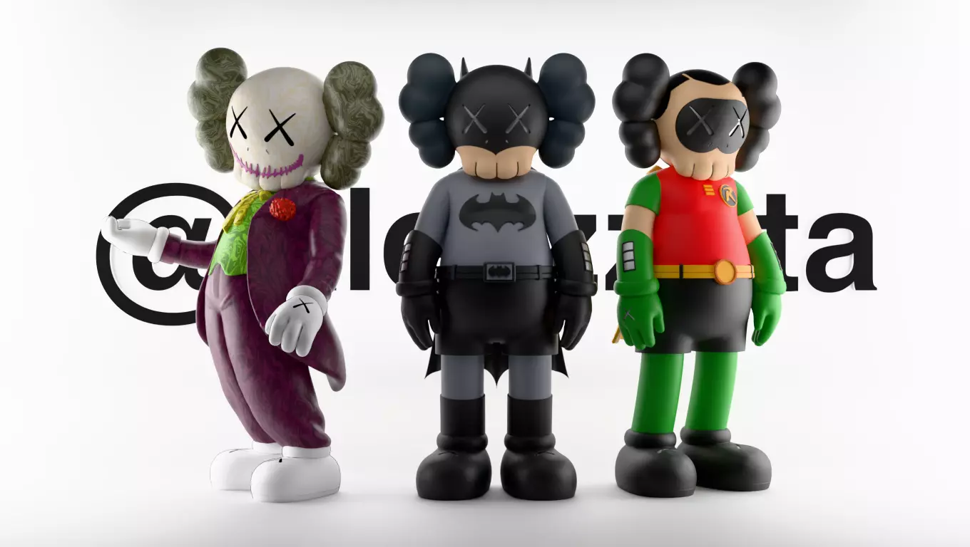 Kaws Joker x Batman x Robin for Print 3D print model_0