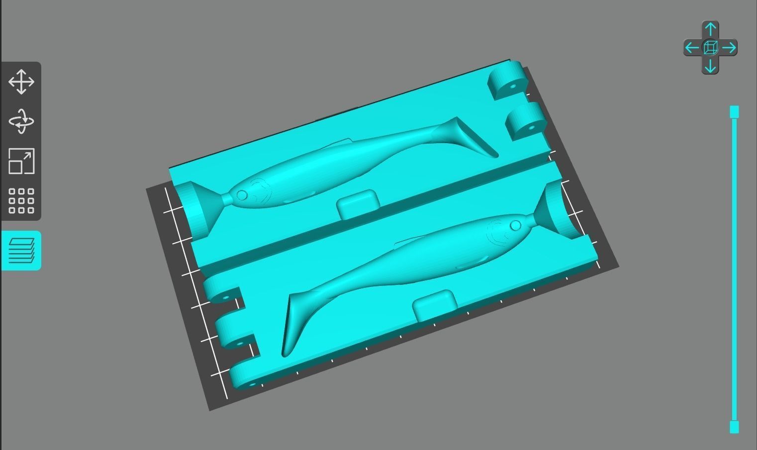 Paddle Tail Softplastic Shad Injection Mold 3D print model_1
