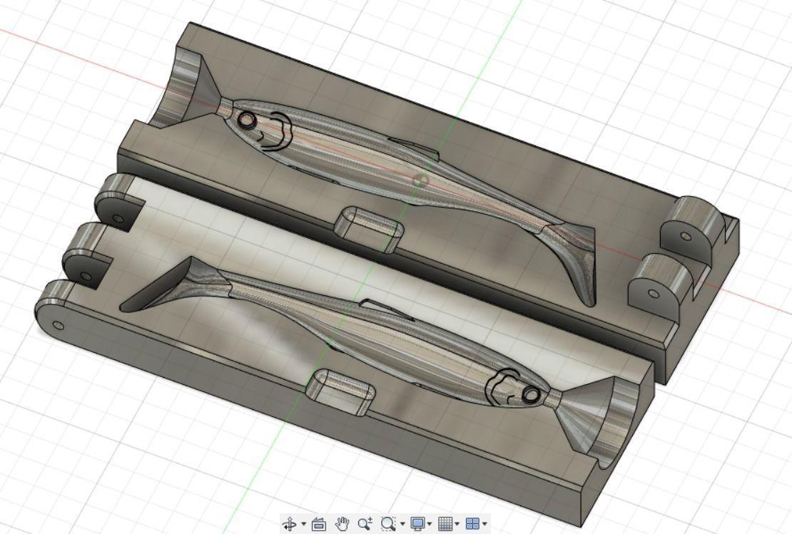 Paddle Tail Softplastic Shad Injection Mold 3D print model_2
