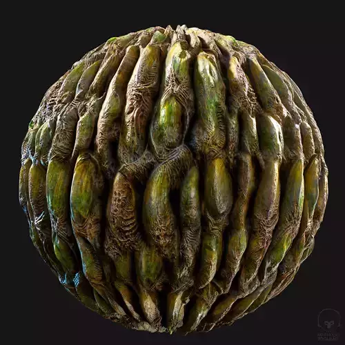 Green Fantasy Tree Bark