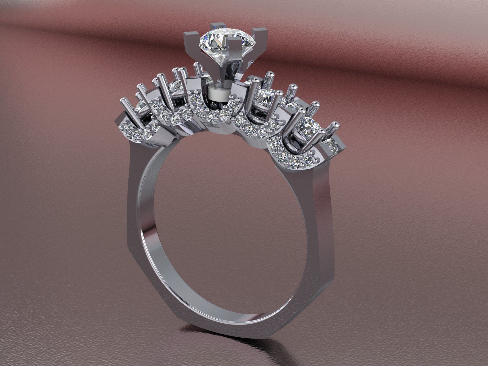 Diamond Ring 165 3D print model_3