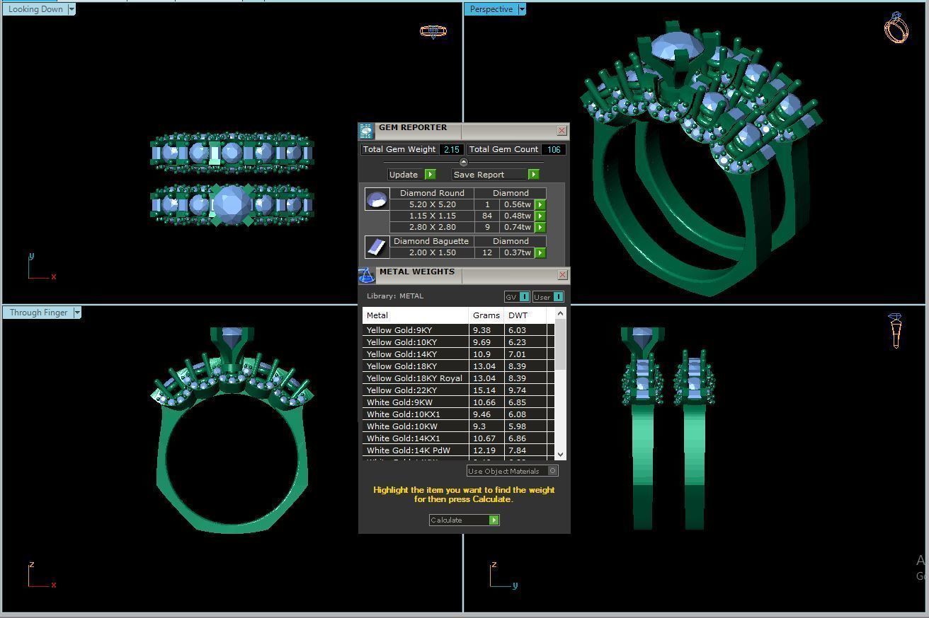 Diamond Ring 165 3D print model_5