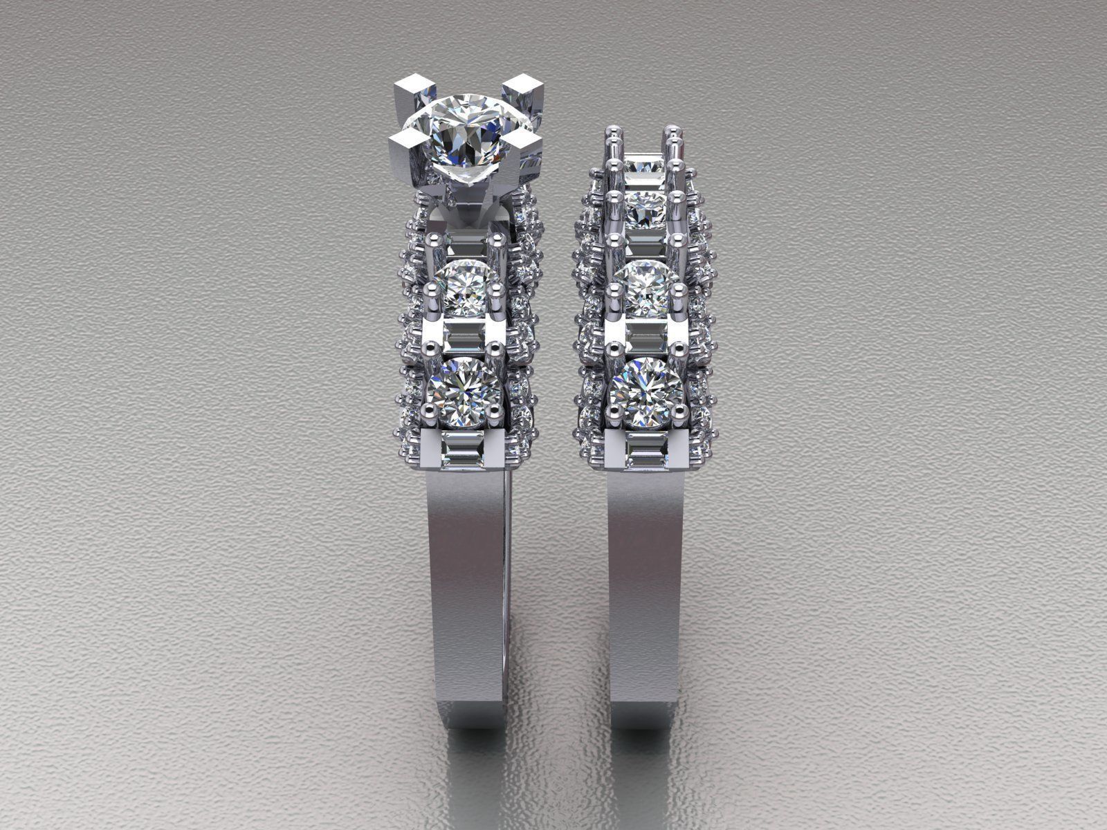 Diamond Ring 165 3D print model_4