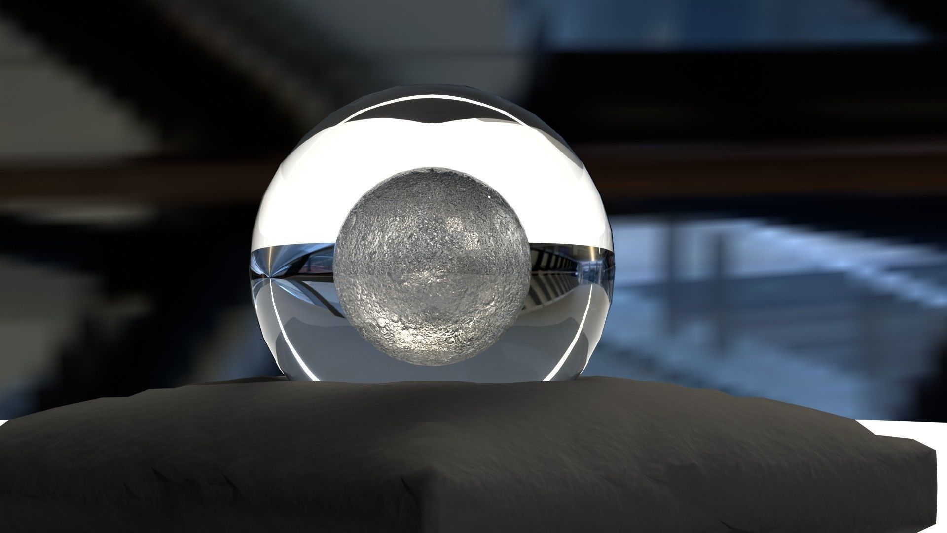 Moon crystal ball 3D model_3