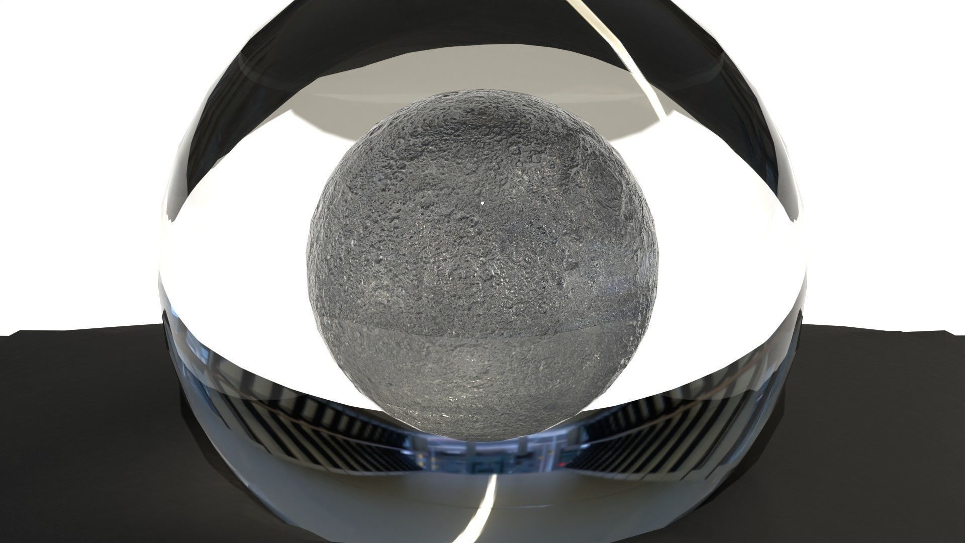 Moon crystal ball 3D model_1