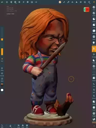 Chucky fan art sculpture 3d 3D print model