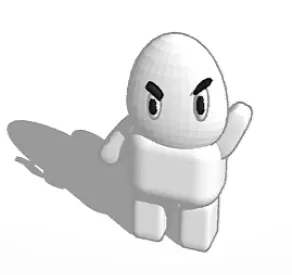 eggyboi egg with angry face 3D print model