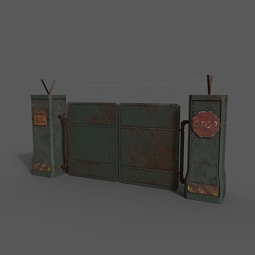 Road Block Gate 3D model