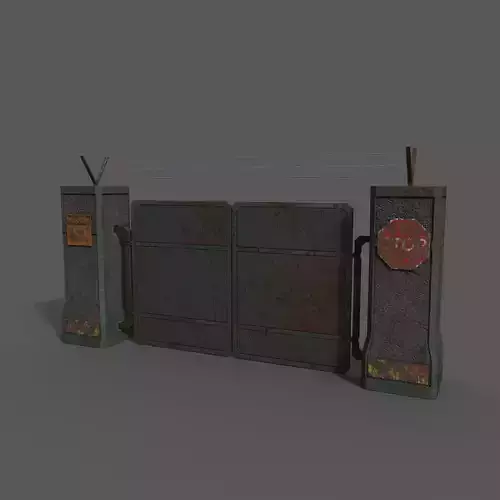 Road Block Gate 3D model