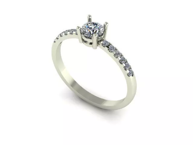 Wedding Ring White gold 18k Free 3D print model