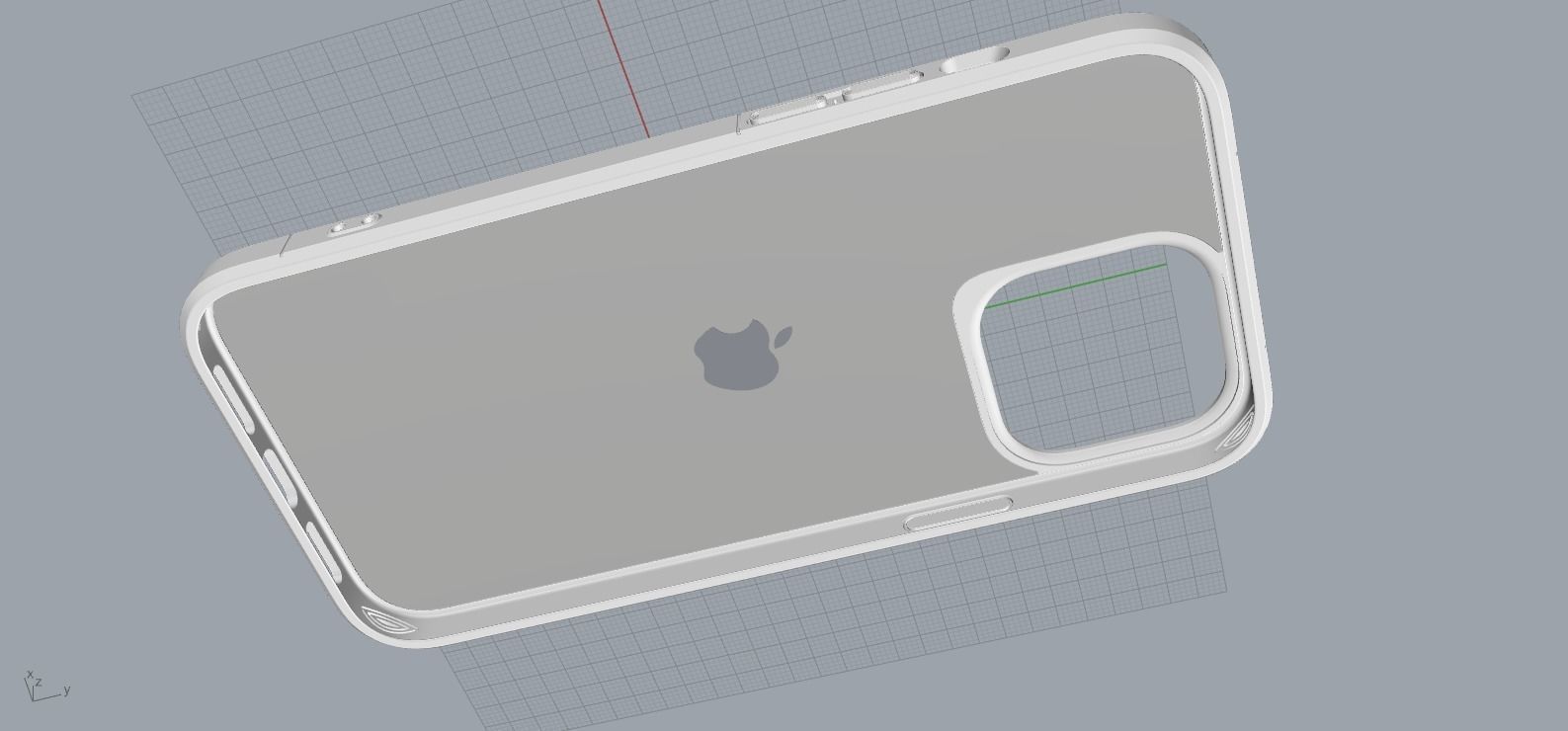 IPHONE 14 original blue case 3D print model 3D print model_29