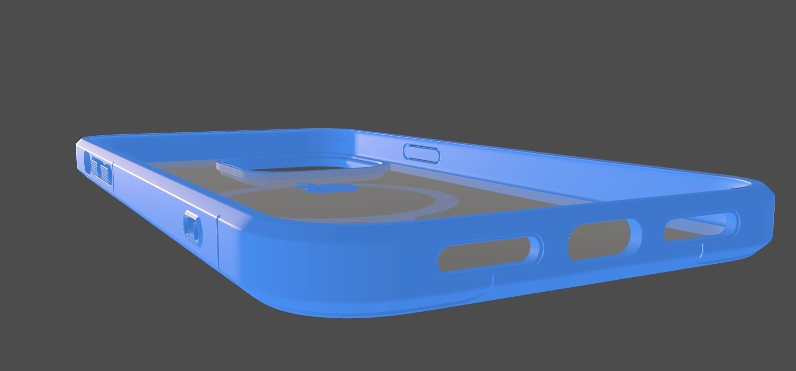 IPHONE 14 original blue case 3D print model 3D print model_7