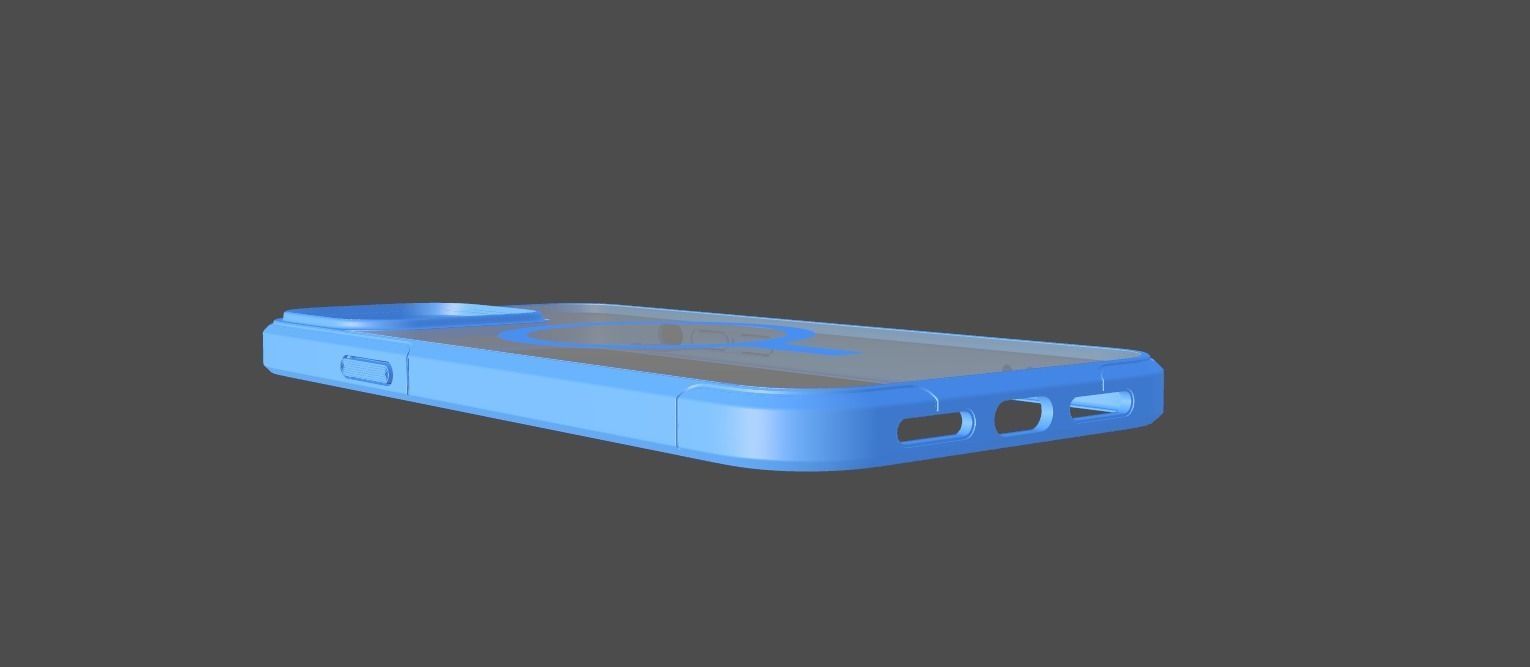 IPHONE 14 original blue case 3D print model 3D print model_2
