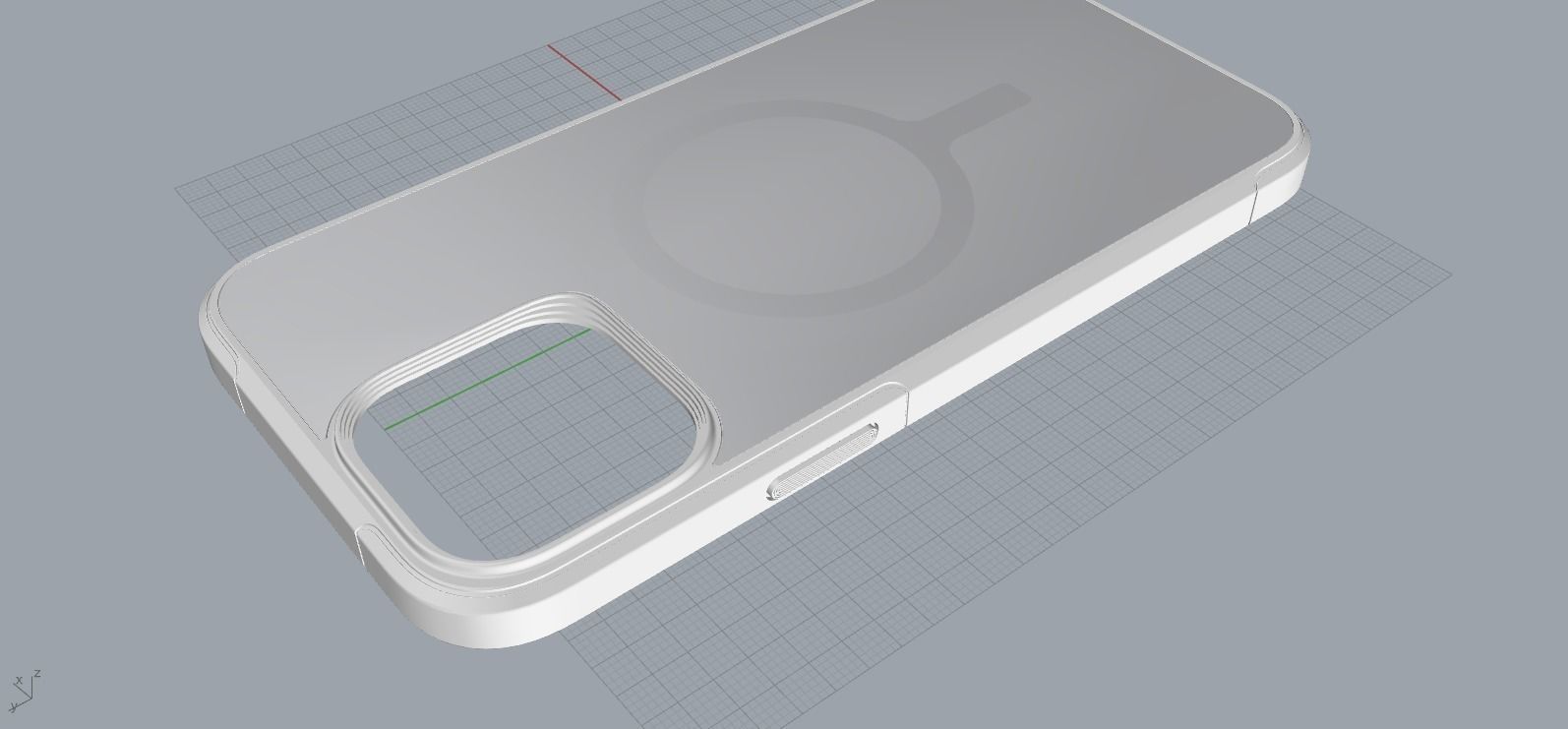 IPHONE 14 original blue case 3D print model 3D print model_21
