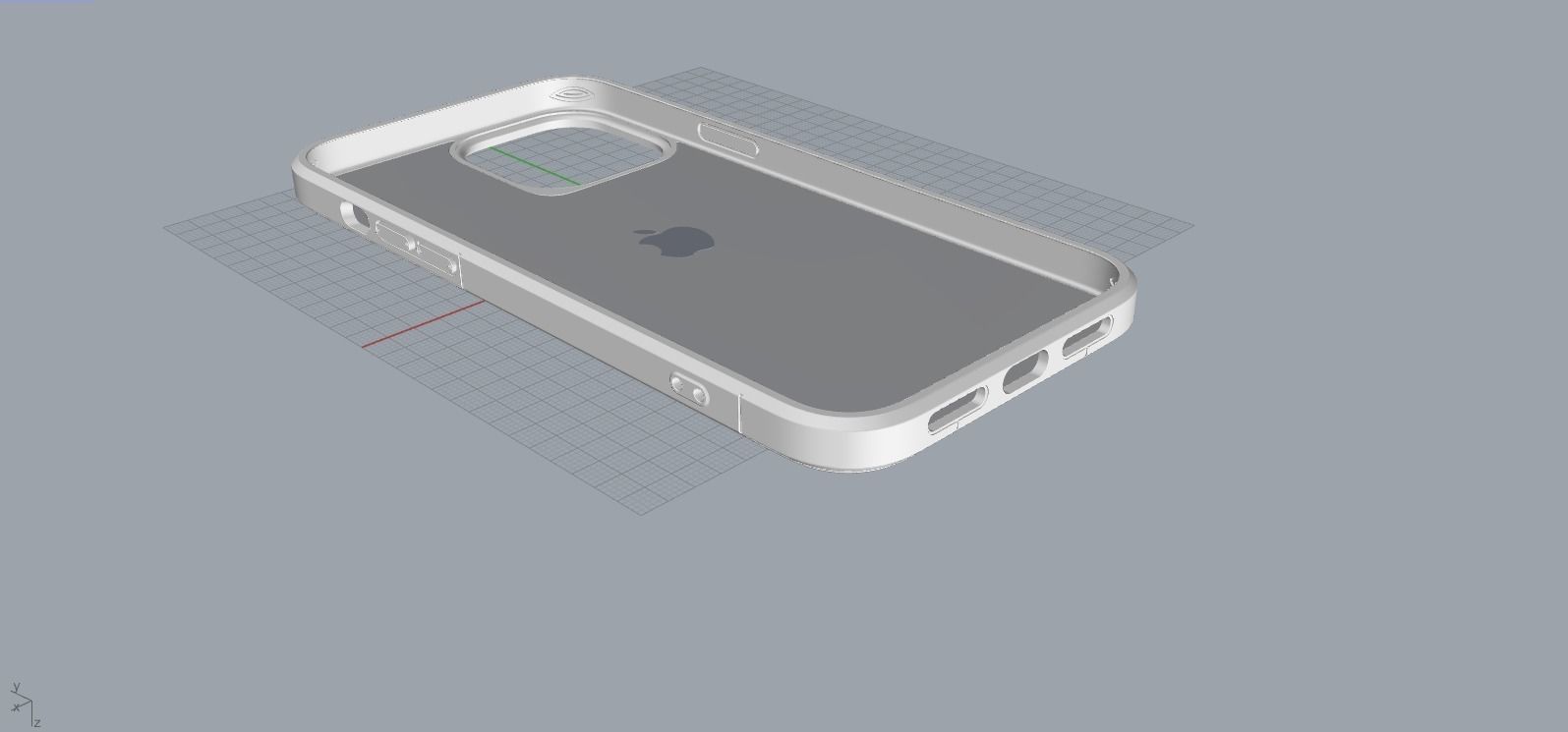 IPHONE 14 original blue case 3D print model 3D print model_13