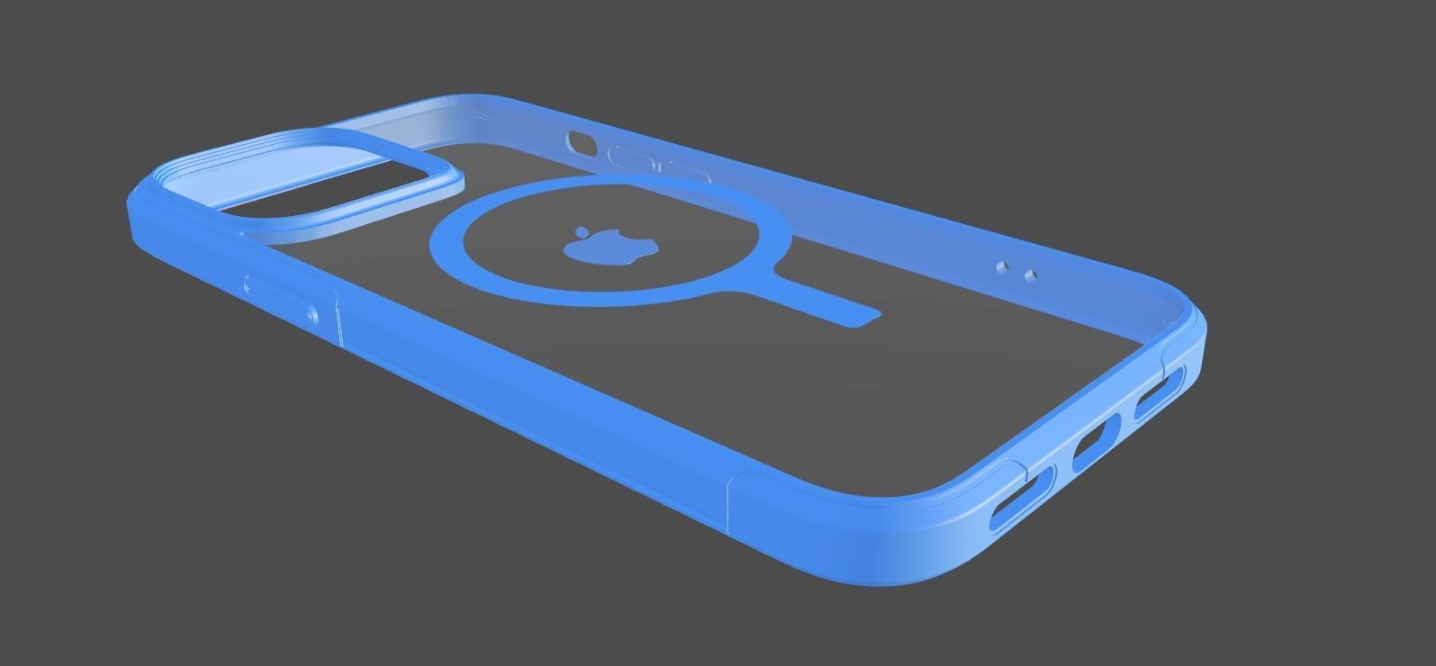 IPHONE 14 original blue case 3D print model 3D print model_9