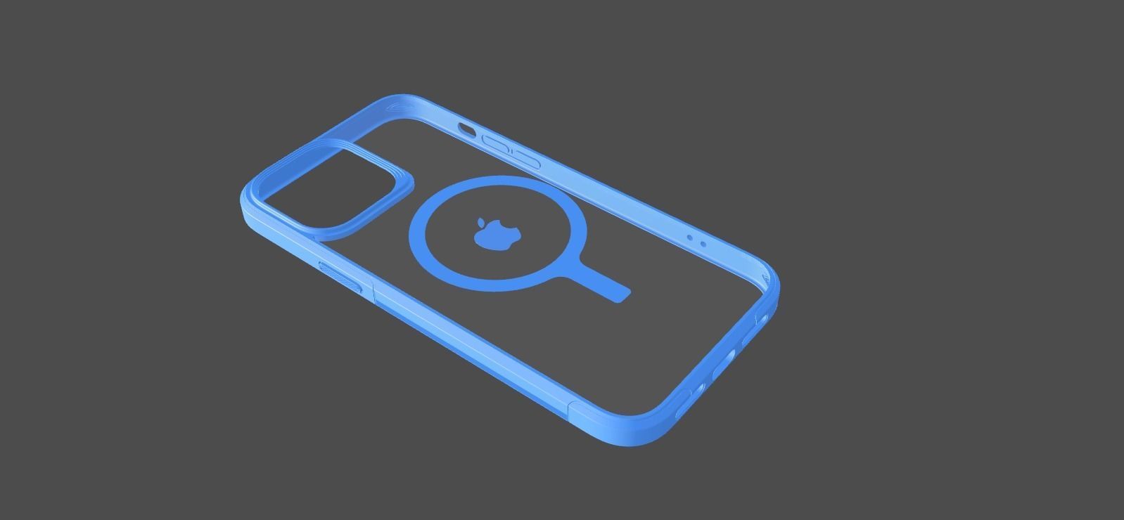 IPHONE 14 original blue case 3D print model 3D print model_1