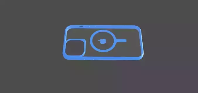 IPHONE 14 original blue case 3D print model 3D print model