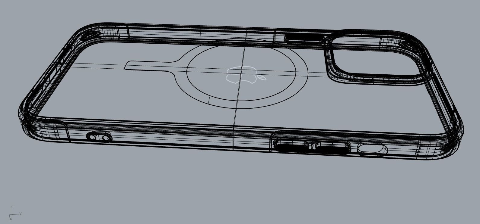 IPHONE 14 original blue case 3D print model 3D print model_17