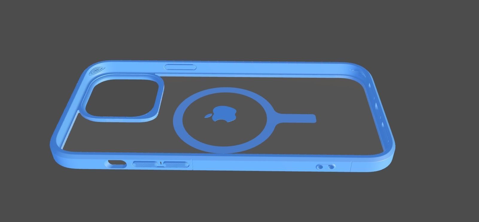 IPHONE 14 original blue case 3D print model 3D print model_10