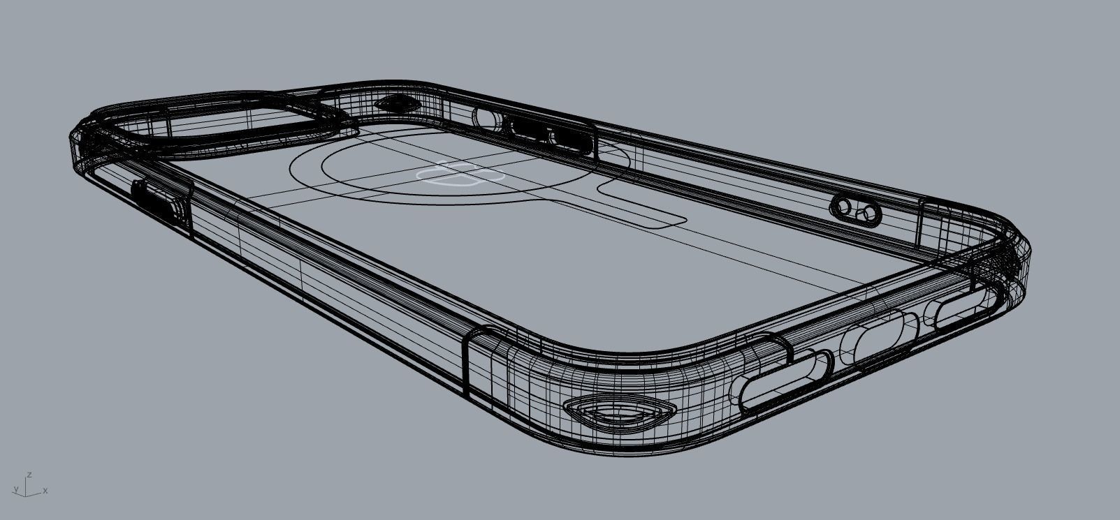 IPHONE 14 original blue case 3D print model 3D print model_22