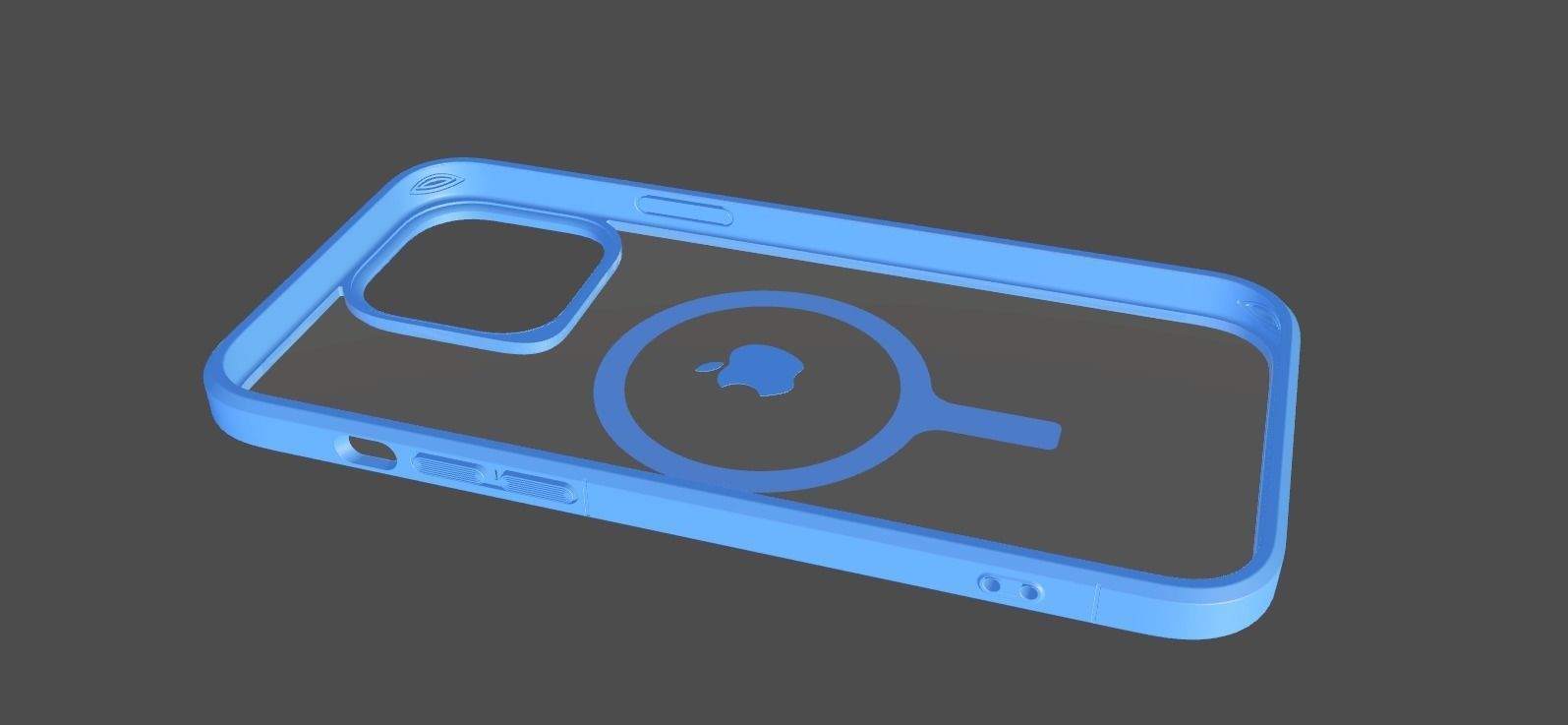 IPHONE 14 original blue case 3D print model 3D print model_8